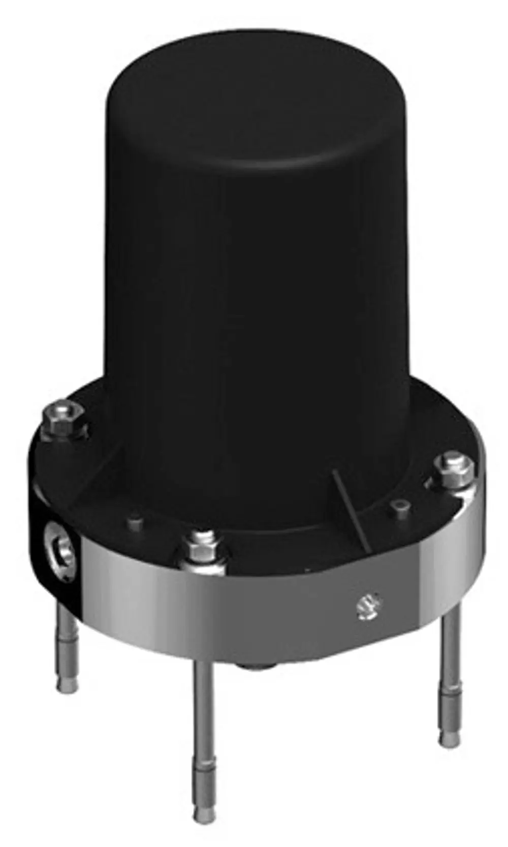 Schwarzer Montagebausatz mit metallischer Basis und mehreren Befestigungselementen, geeignet zur Bodenmontage. Produkt von Keuco.